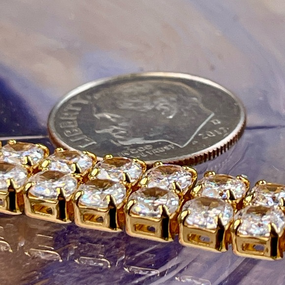 Clearance‼️10ct Swarovski Double MATRIX BRACELET. 18 over silver. - Picture 8 of 10